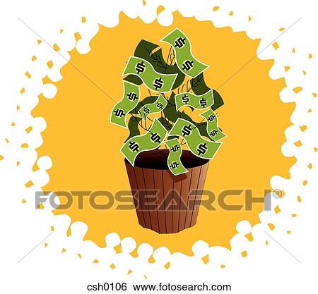 Money plant Stock Illustration | csh0106 | Fotosearch