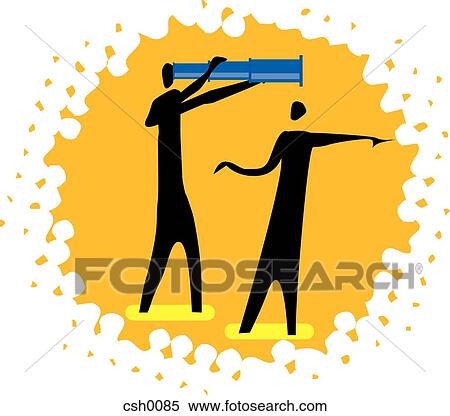 person looking into a telescope View Large Illustration Stock Illustration - person looking into a telescope. Fotosearch