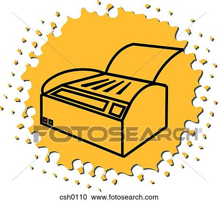 printer View Large Illustration Clipart - printer. Fotosearch