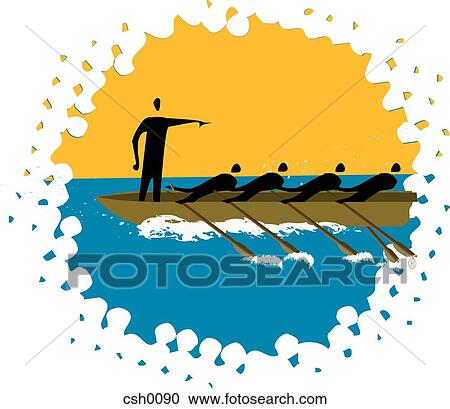 rowing View Large Illustration Clipart - rowing. Fotosearch