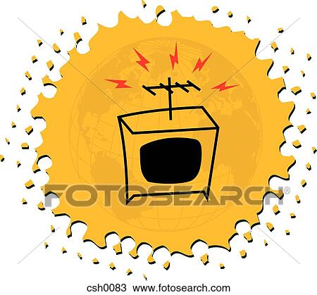television View Large Illustration Drawing - television. Fotosearch
