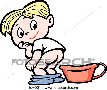 little boy potty training View Large Illustration Stock Illustration - little boy potty training. Fotosearch