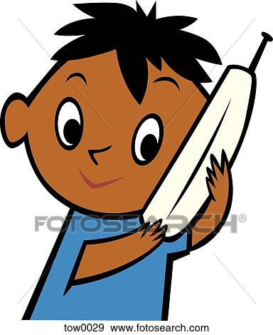 little boy using phone View Large Illustration Stock Illustration - little boy using phone. Fotosearch