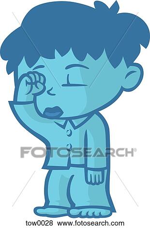 Stock Illustration - sleepy boy. Fotosearch