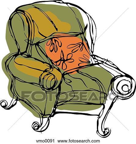 big comfy chair View Large Illustration Clip Art - big comfy chair. Fotosearch