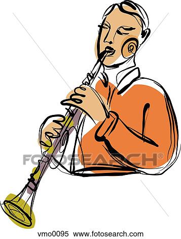 clarinet player View Large Illustration Stock Illustration - clarinet player. Fotosearch