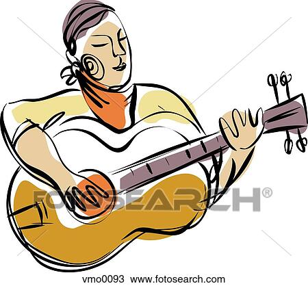 guitar player View Large Illustration Drawing - guitar player. Fotosearch