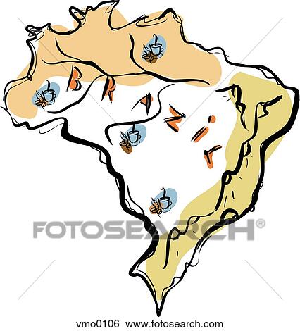 Stock Illustration - map of Brazil. Fotosearch