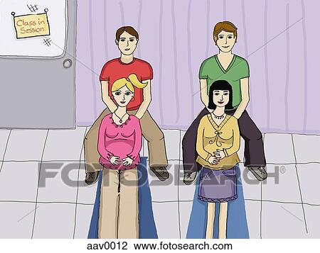 Drawing - birthing coaches. Fotosearch
