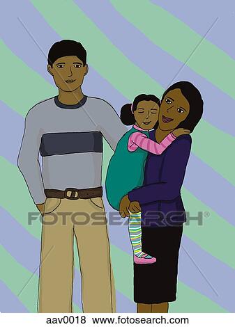 Stock Illustration - happy family. Fotosearch