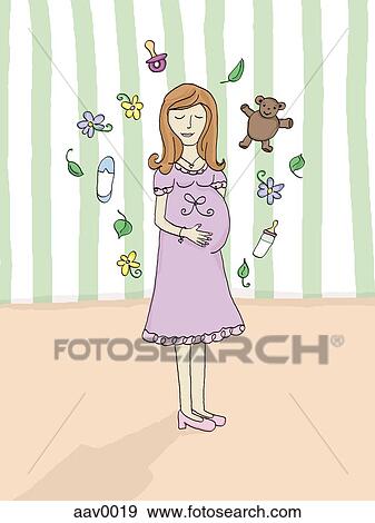 Stock Illustration - mother-to-be. Fotosearch