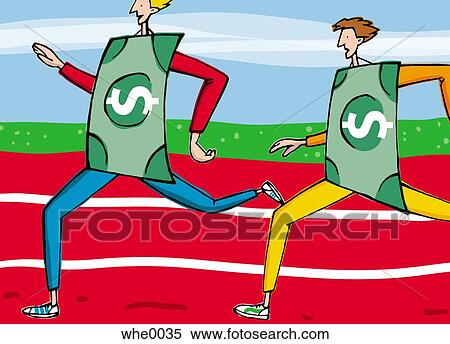 running a race View Large Illustration Stock Illustration - running a race. Fotosearch
