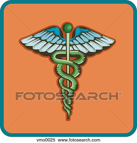 caduceus symbol View Large Illustration Stock Illustration - caduceus symbol. Fotosearch