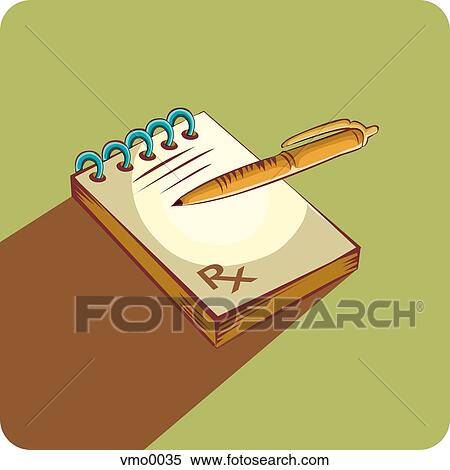 Stock Illustration - prescription pad. Fotosearch