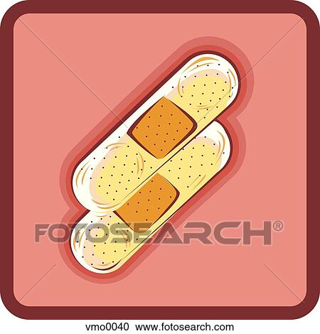 Clipart - two bandages. Fotosearch
