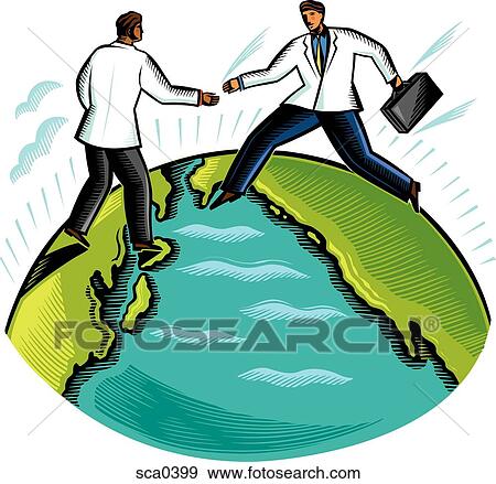 Doctors leaping across continents View Large Illustration Stock Illustration - Doctors leaping across continents. Fotosearch