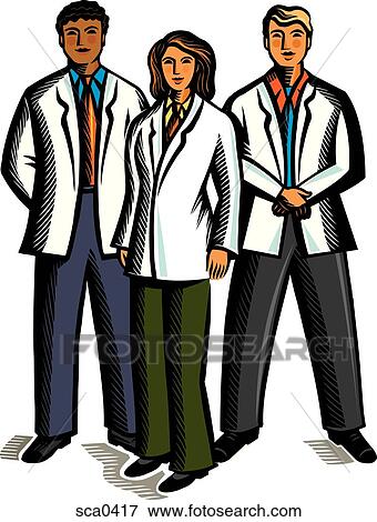 Three medical professionals View Large Illustration Stock Illustration - Three medical professionals. Fotosearch