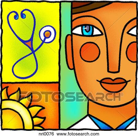 Stock Illustration - doctor, sun and stethoscope. Fotosearch