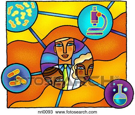 Medical researchers View Large Illustration Drawing - Medical researchers. Fotosearch