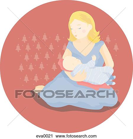 breastfeeding View Large Illustration Clip Art - breastfeeding. Fotosearch