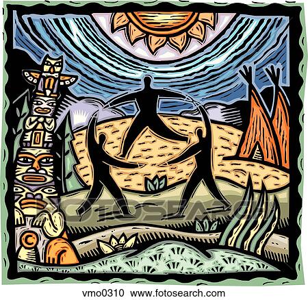Native dance View Large Illustration Clipart - Native dance. Fotosearch
