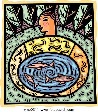 Clip Art - Person holding the ocean. Fotosearch