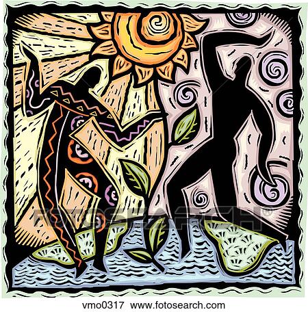 Sun dancers View Large Illustration Stock Illustration - Sun dancers. Fotosearch
