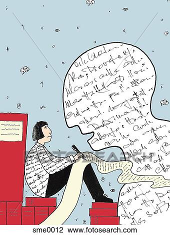Drawing - ghostwriter. Fotosearch