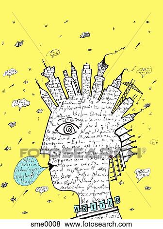 Stock Illustration - writer. Fotosearch
