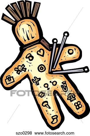 Voodoo doll View Large Illustration Stock Illustration - Voodoo doll. Fotosearch