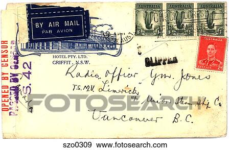 By Air Mail View Large Illustration Stock Illustration - By Air Mail. Fotosearch