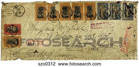 Drawing - Registered in Congo Belge. Fotosearch