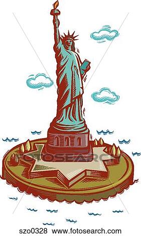 Stock Illustration - Statue of Liberty. Fotosearch