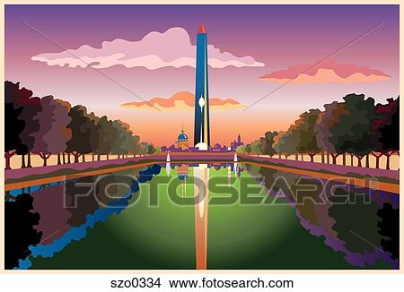 Washington Monument View Large Illustration Stock Illustration - Washington Monument. Fotosearch