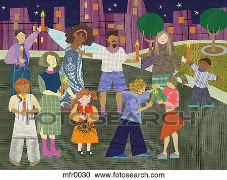 candlelight vigil View Large Illustration Clipart - candlelight vigil. Fotosearch