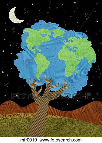 earth tree View Large Illustration Stock Illustration - earth tree. Fotosearch
