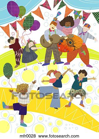 family celebration View Large Illustration Stock Illustration - family celebration. Fotosearch