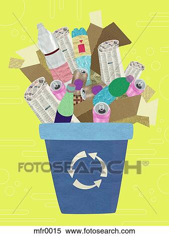 Stock Illustration - recycling bin. Fotosearch