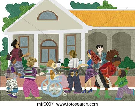 Stock Illustration - town meeting. Fotosearch