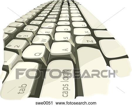 キーボード クリップアート Swe0051 Fotosearch