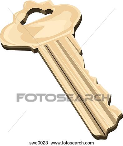 gold key View Large Illustration Drawing - gold key. Fotosearch