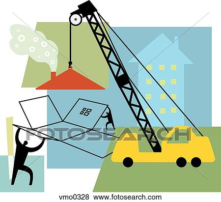 家を造ること イラスト Vmo0328 Fotosearch
