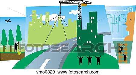 building a city View Large Illustration Stock Illustration - building a city. Fotosearch