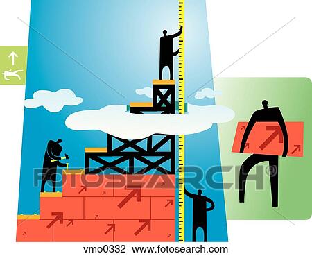 Drawing - building a tall building. Fotosearch
