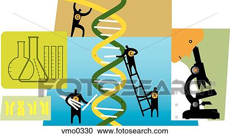 Clipart - building dna. Fotosearch