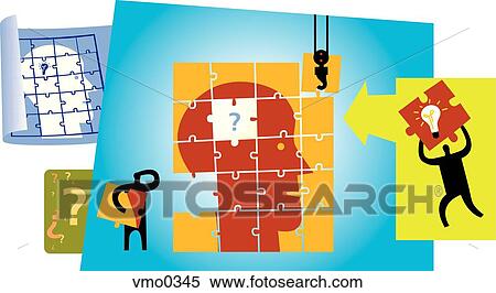 man solving a puzzle View Large Illustration Stock Illustration - man solving a puzzle. Fotosearch