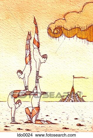 Stock Illustration - acrobats. Fotosearch