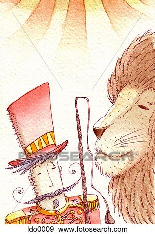 lion tamer View Large Illustration Stock Illustration - lion tamer. Fotosearch