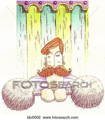 strong man View Large Illustration Drawing - strong man. Fotosearch