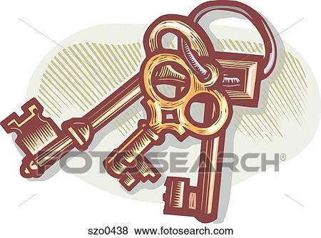 skeleton keys View Large Illustration Stock Illustration - skeleton keys. Fotosearch